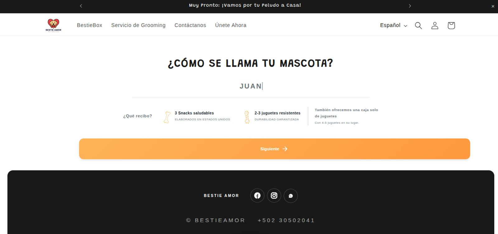 Subscription onboarding quiz