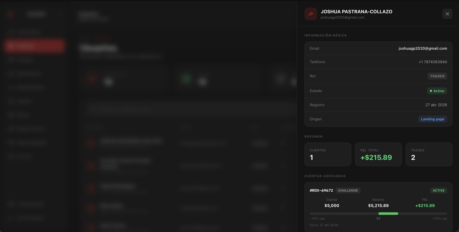 Account detail